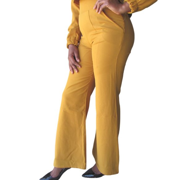 Mustard wide leg pants - Picture 2 of 3